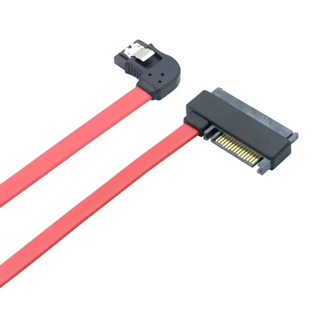 SFF-8482 SAS 29+15P to SATA 7P Left-angle Adapter Cable for Computer Chassis