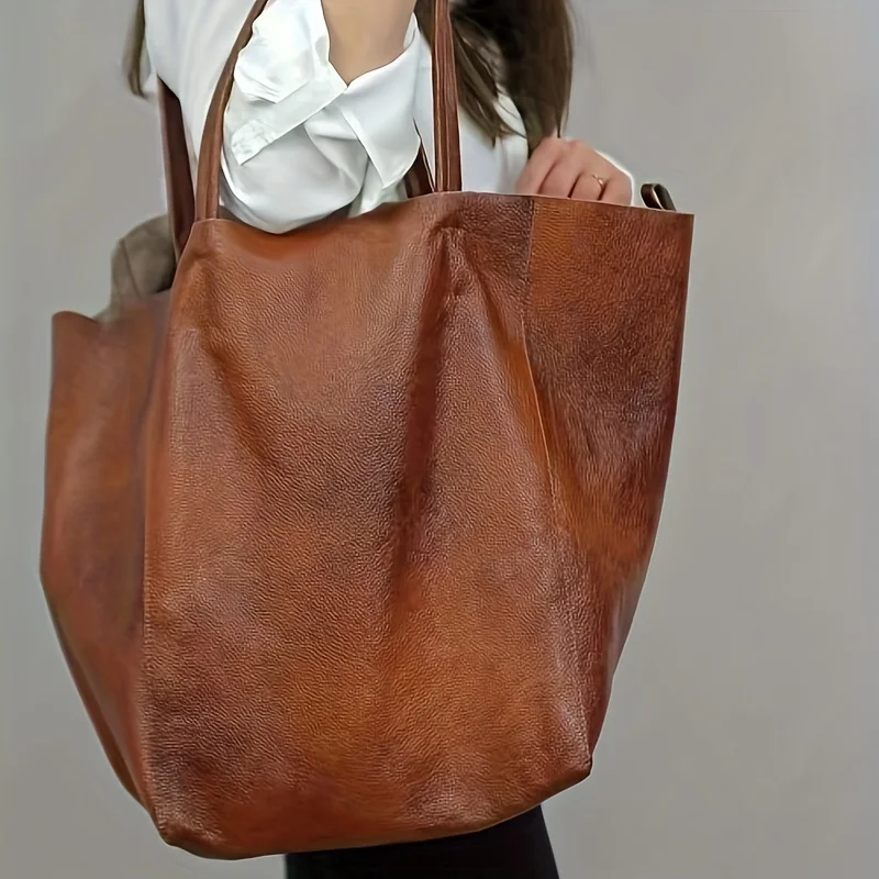 Large Capacity Pu Leather Handbags Women Bags Shoulder Bag Casual Tote Bags Female Famous Brands Luxury Shoulder Bag