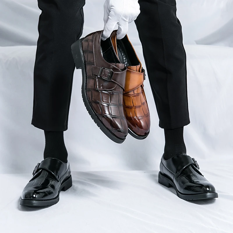 

Autumn men's zipper leather boots, British style formal and casual shoes, high top leather shoes, short boots, black plus size m