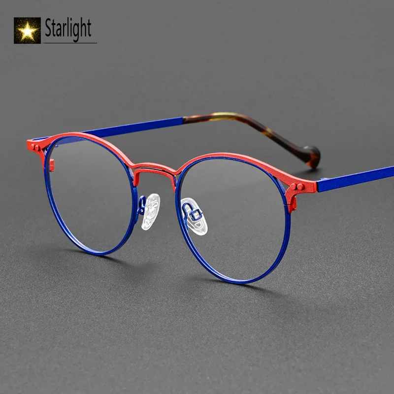 Round Metal Eyeglass Frame Men Women Optical Myopia Prescription Glasses Frame Man Ultra Light Fashion Retro Eyewear Hyperopia