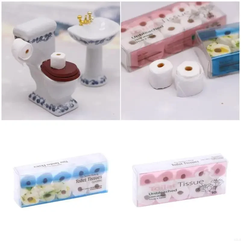 Miniatur-Seidenpapier-Set für Puppenhaus-Dekoration, Kinder, Rollenspiel, Lernaktivität, Bastelmodell, Projektversorgung, 15UB