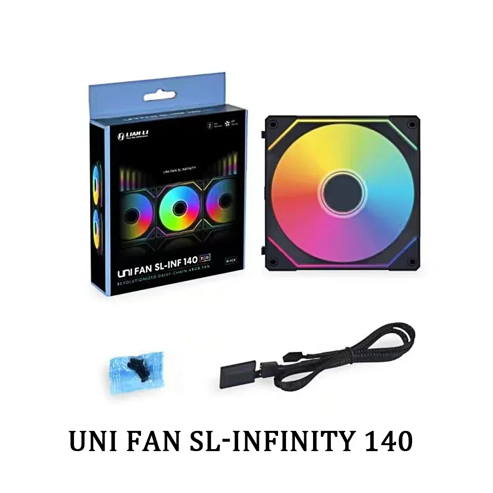 LIANLI UNI FAN SL-INF140 Infinity Mirror ARGB Daisy-Chain Design PWM 14cm PC Cooling Fan