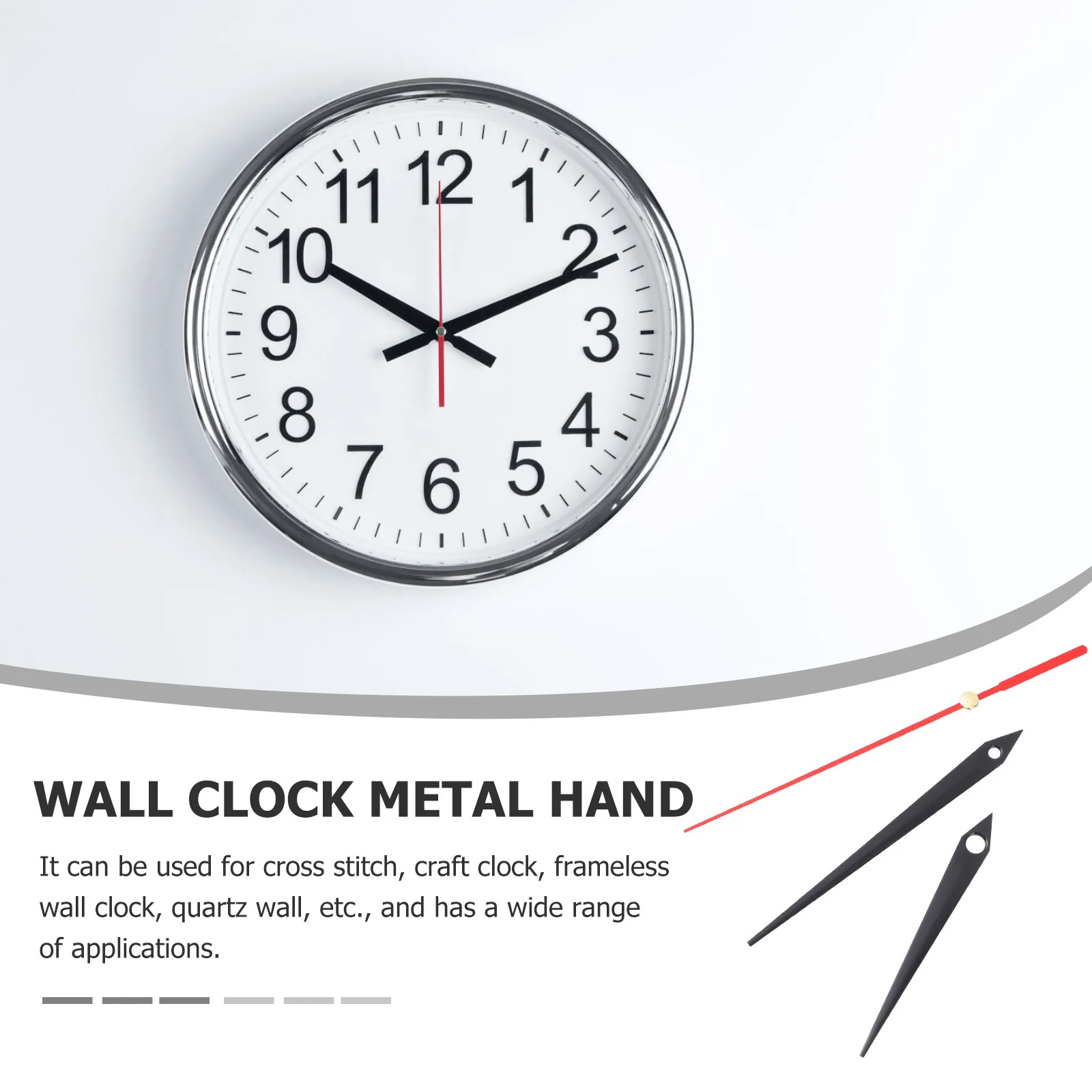 10 Sets Clock Hands Kit Wall Replacement Bulk Only Arms for Clocks DIY Movement Parts
