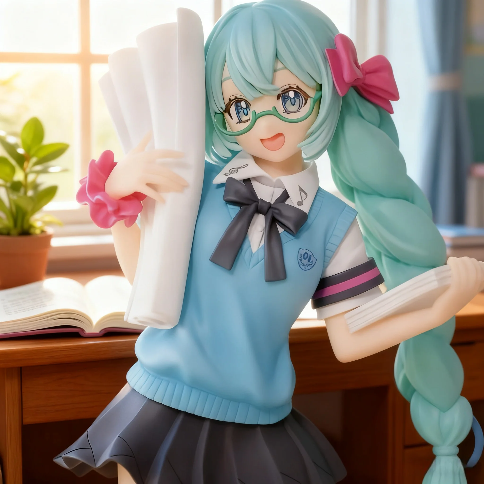 جديد 19 سنتيمتر أنيمي هاتسون ميكي 16th الذكرى التذكارية زي مدرسي شخصية عمل دمية لعبة مجسمة Otaku جمع اليد