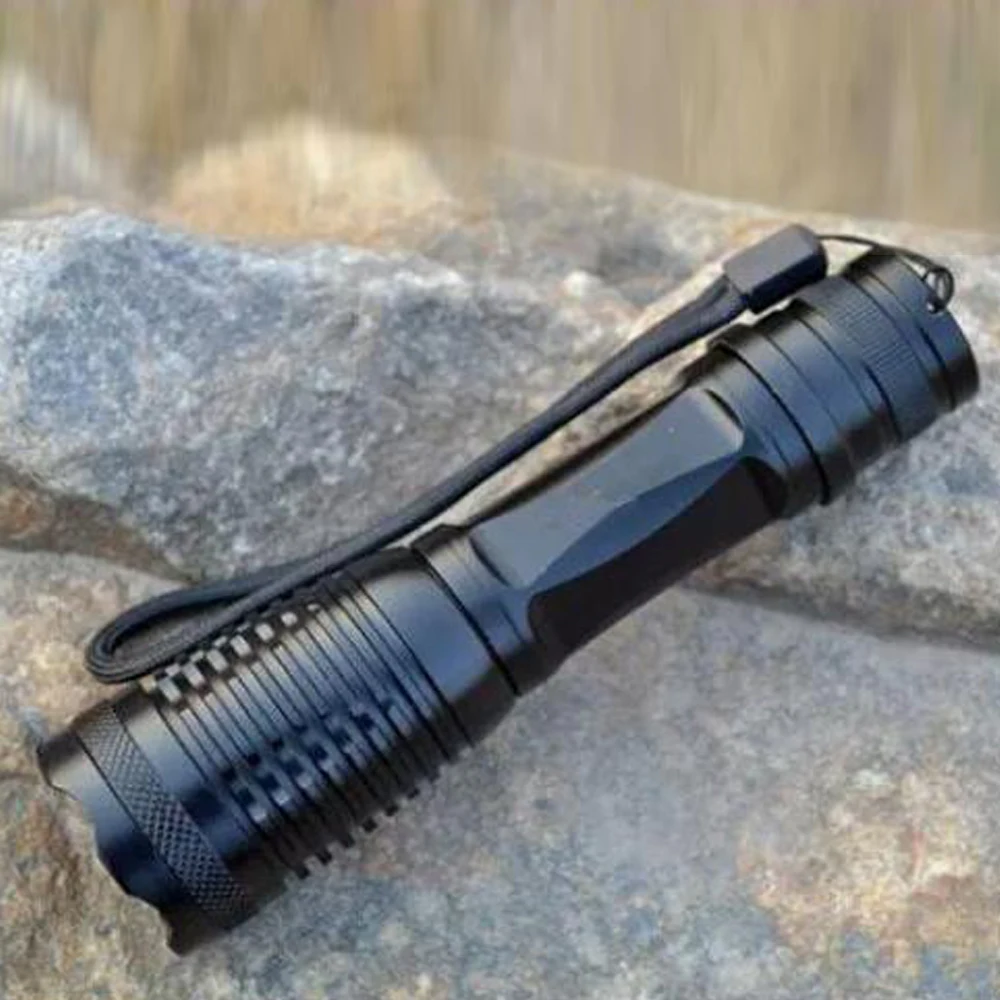 5000 Lumens LED flashlight Zoomable T6 Tactical Flash Lamp 5 Mode Waterproof 18650 LED Torch Camping Self defense Flashlights