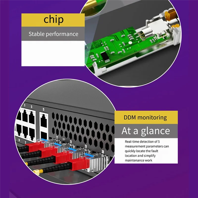 A72T 1 paio di moduli SFP in fibra Gigabit 1.25G monomodale 40Km LC 1310Nm/1550Nm compatibili con più tipi di interruttori
