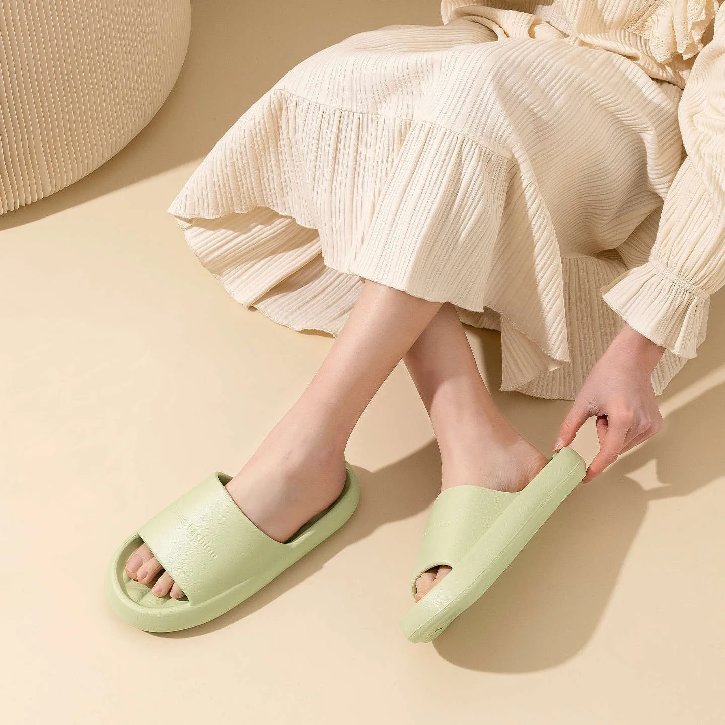 Women Fashion Slippers Summer Men Casual Platform Slides Soft Beach Sandals Massage Flats Indoor Non-slip Couples Bathroom Shoes - view 6