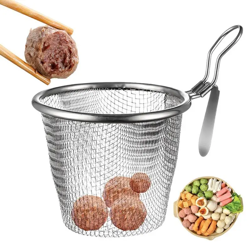 

Deep Fried Food Basket Fried Basket Drainer With Long Handle Home Kitchen Gadgets Accessories For Noodle Fried Food Fried