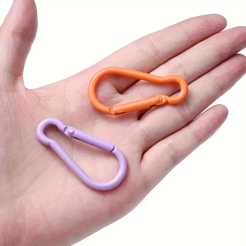 18Pcs Portable Charms And Keychains Outdoor Hanging Hooks For Camping Hiking Backpack DIY Keys Accessories Random Colors