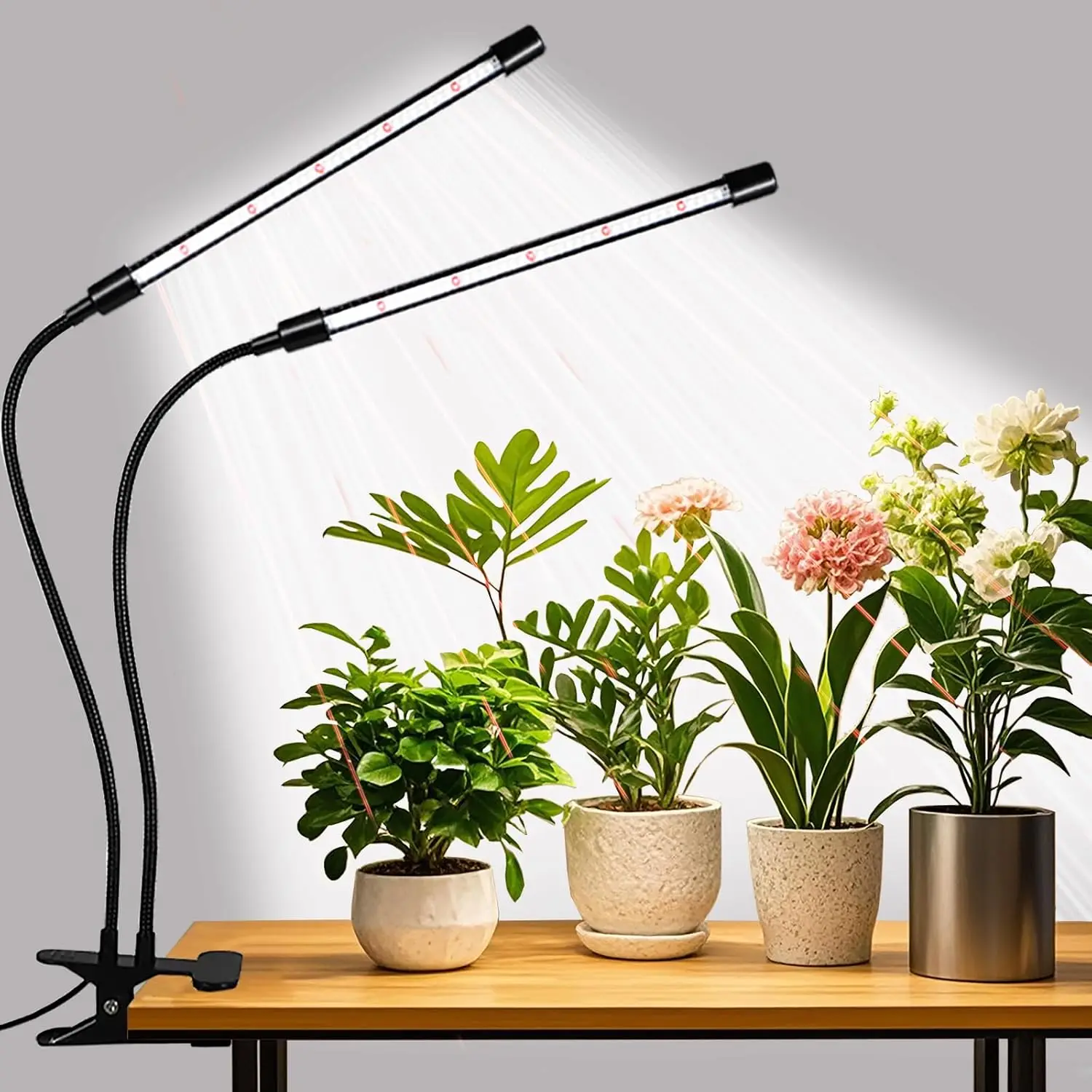 Upgraded 84 LED Clip Plant Lights, Full Spectrum with 3/9/12H Timer, 3 Modes & 10 Dimmable Levels for Indoor Plants