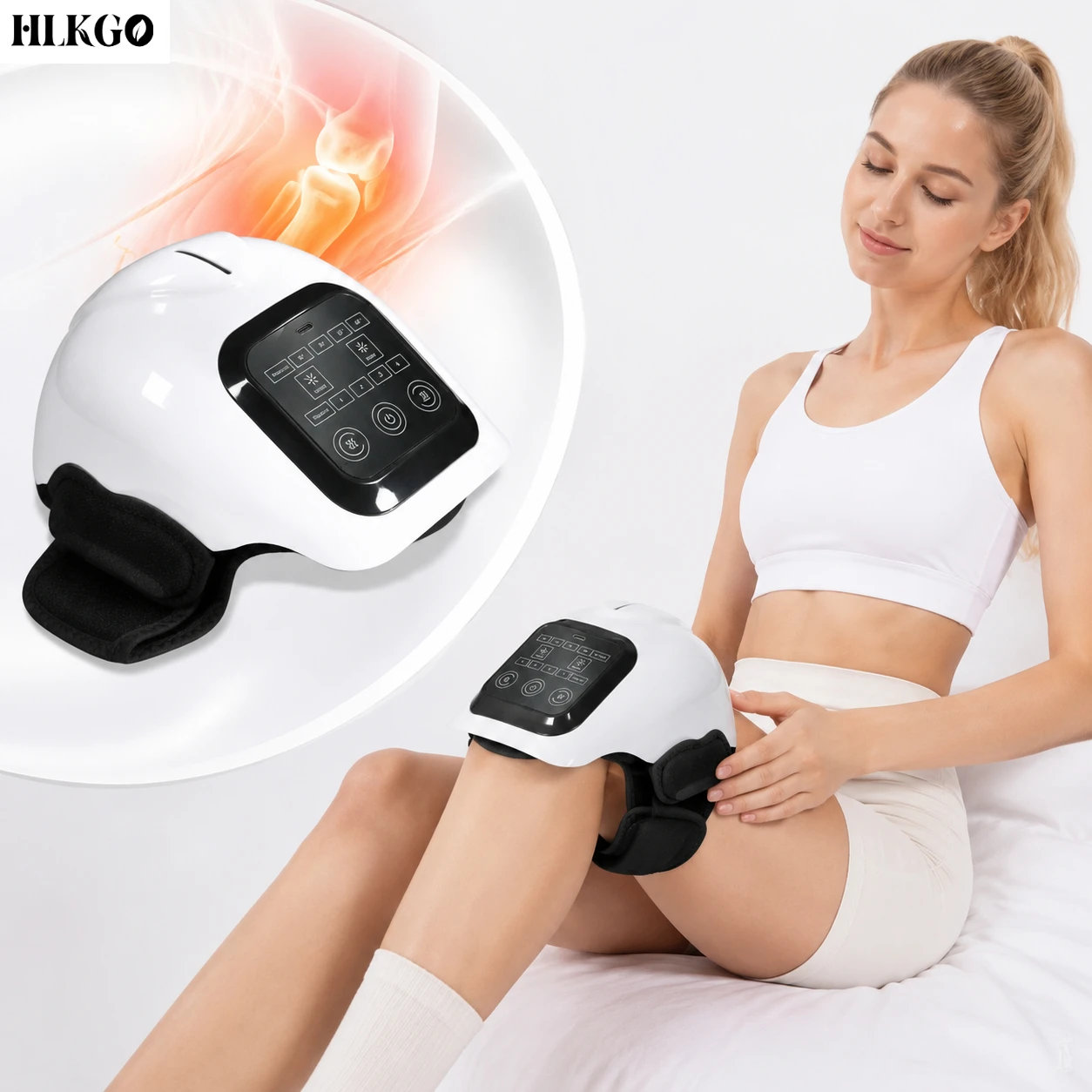 Wireless Heating Knee Massager Infrared Vibration Thermal Massage Kneecap Brace Relieve Fatigue For Knee Protect Device Gift