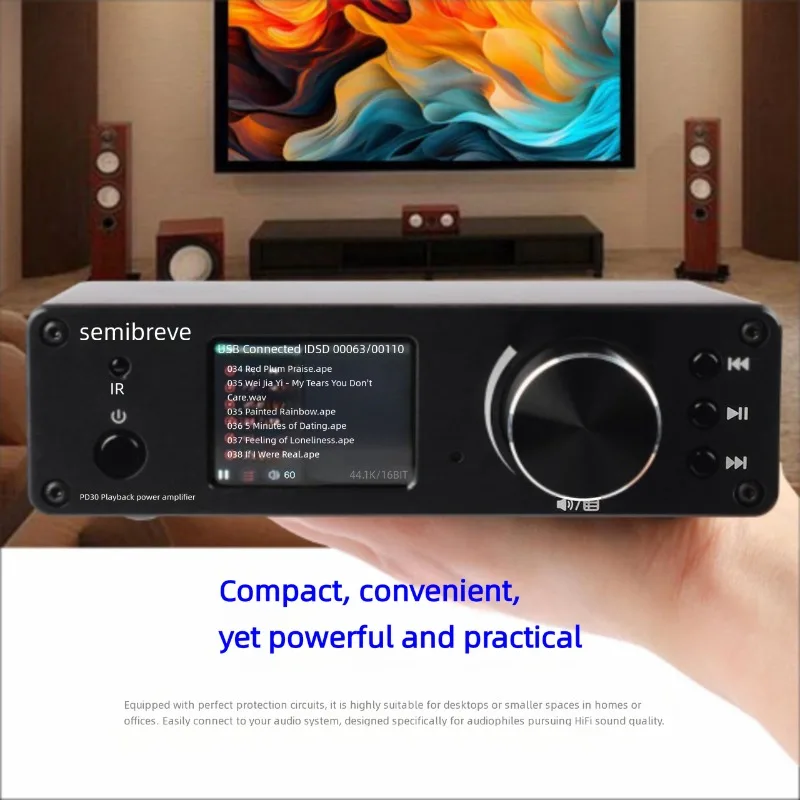 2‑Channel 200W Class‑D Digital Audio Power Amplifier TPA3255 Bluetooth5.4 Stereo Amp with ES9038Q2M DAC XOMS316 USB