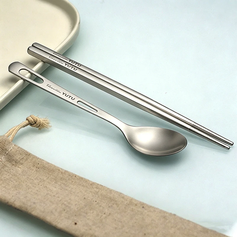 Titanium Tableware Set Camping - Camping Cooking Cutlery Set review and price