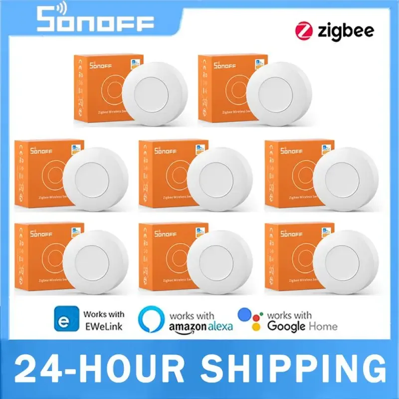 Sonoff SNZB-01P zigbee botão interruptor sem fio interruptor de cena inteligente em dois sentidos controle casa inteligente para ewelink app alexa smartthings