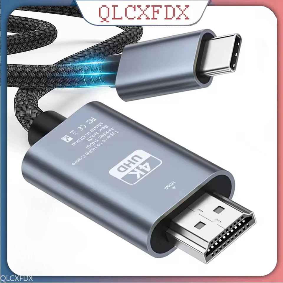 Adaptador USB 3,1 HUB HDTV 4K 30Hz tipo C a HDMI Cable convertidor compatible para iPhone 15 para PC MacBook iPad Samsung portátil