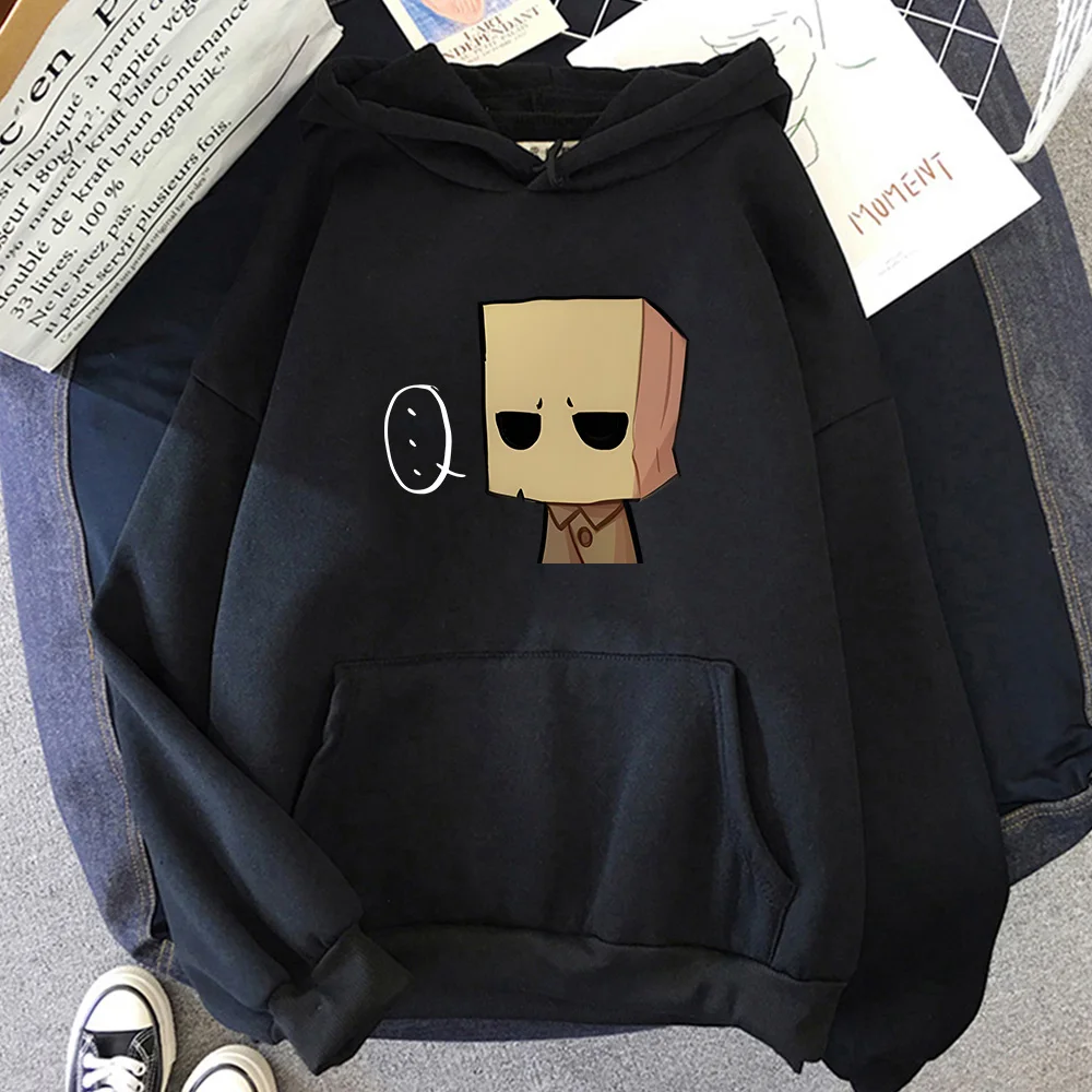 Mono Printing Hoodies Little Nightmares Anime Clothes Cute Men/women Cartoon Sweatshirts Autumn Winter Fleece Warm Pullovers