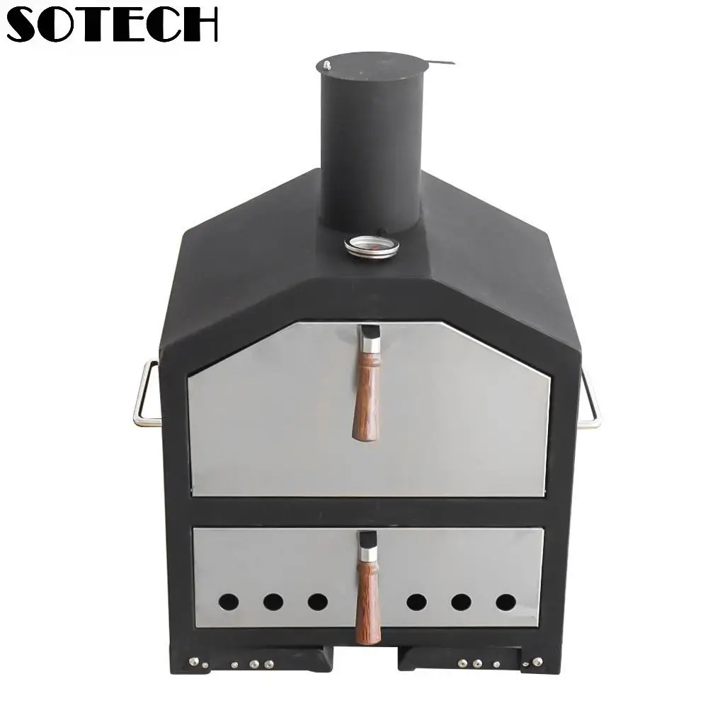 Outdoor Pizza Oven Carbon Steel Firewood Stove 12