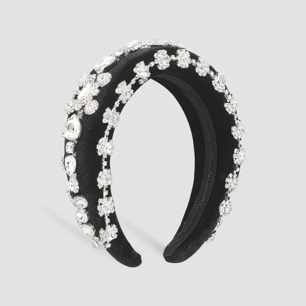 

2022 Fashion Headband Sponge Hairband Solid Color Red Black White Hair Accessories Simple Velvet Broad-rim Headdress Wholesale