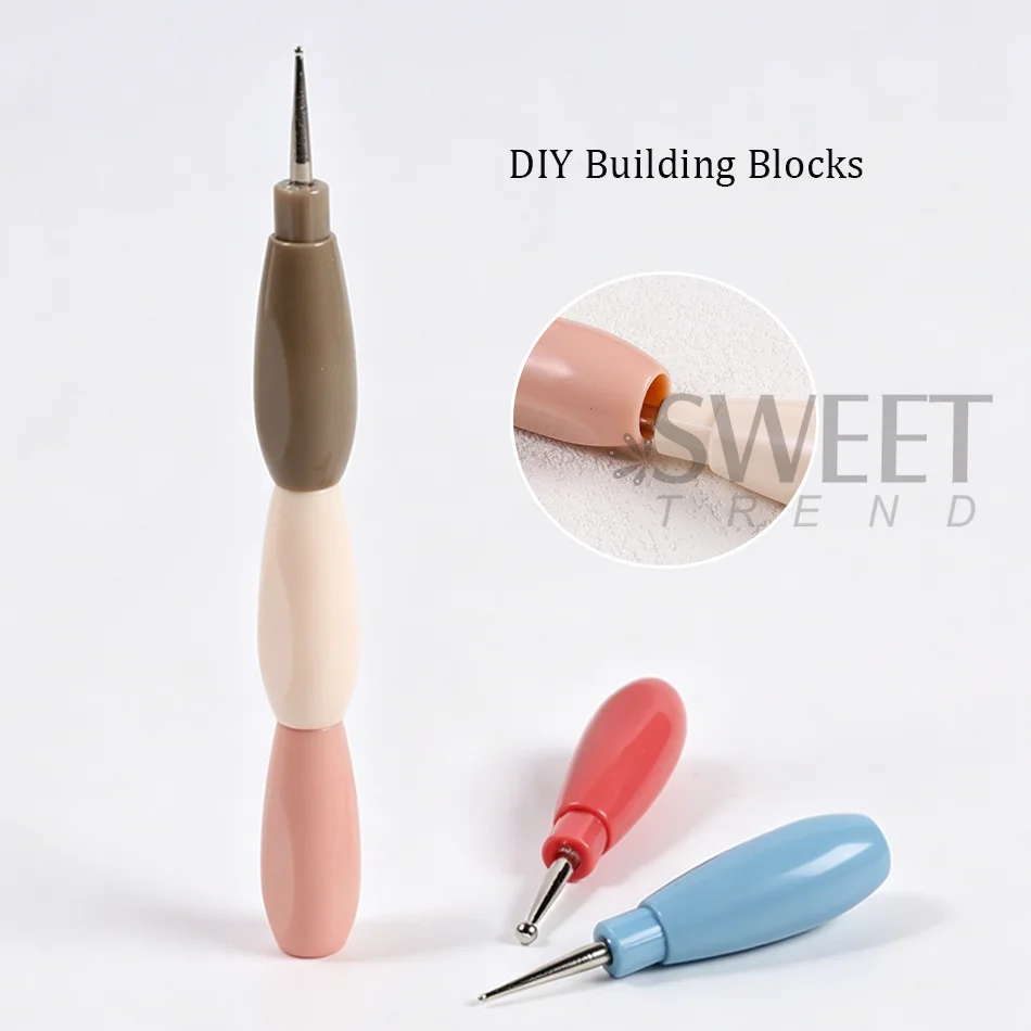 1 set Building Block Splicing Dotting Pen Phototherapy Nail Dotting Pen Hook Flower Pen Drawing Pen Dotting Supplies Nail Tools