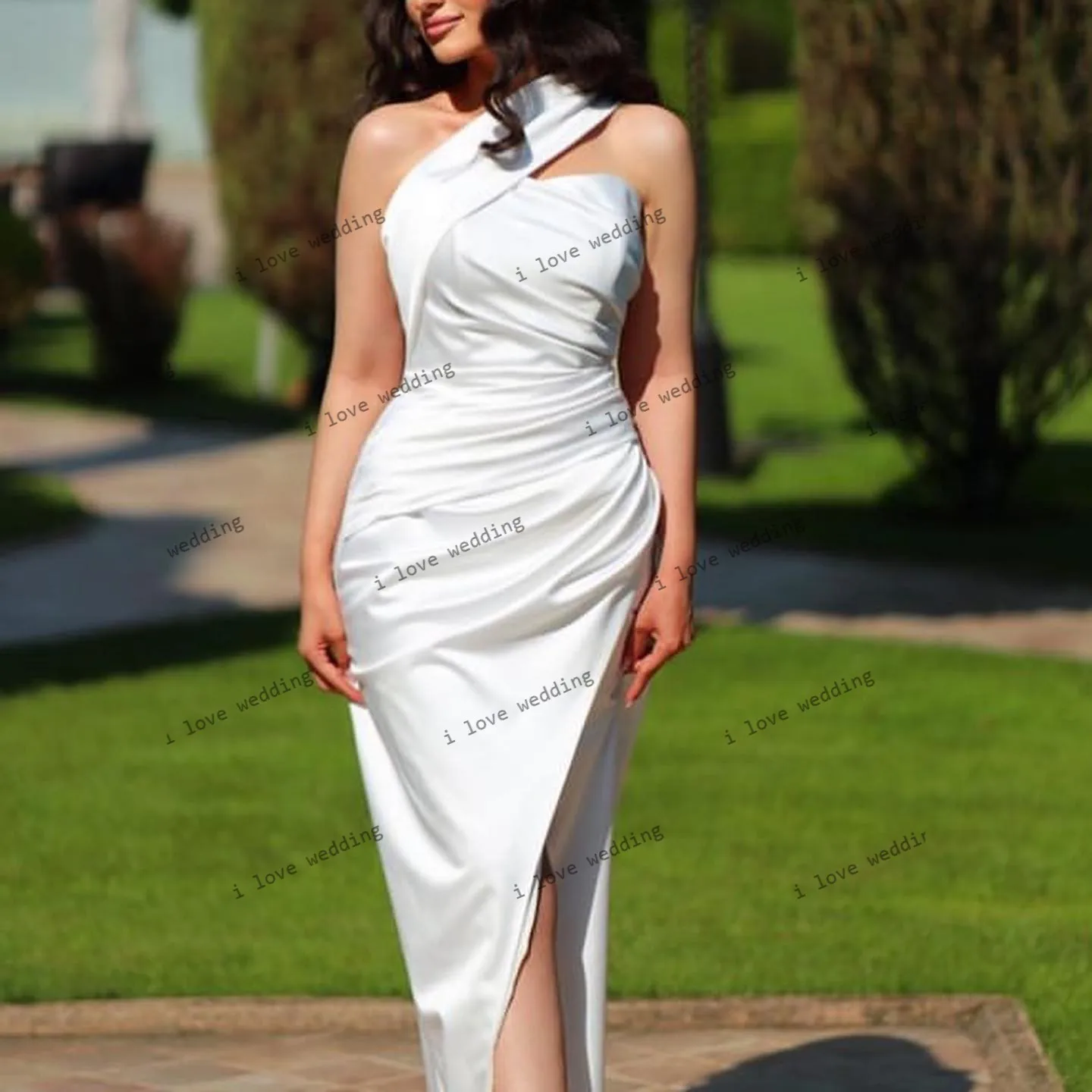 One Shoulder Bridesmaid Dresses 2025 Elegant Purple Wedding Party Dress For Woman Ruched Mermaid Evening Dress Satin Customized