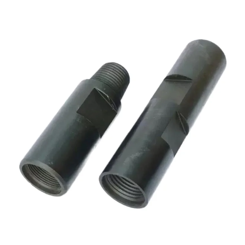 DTH Geological Exploration 42mm 57mm Coupling Pipe Joints  API Taper Thread Rod Connectors Spiral Drill Rod Adaptor