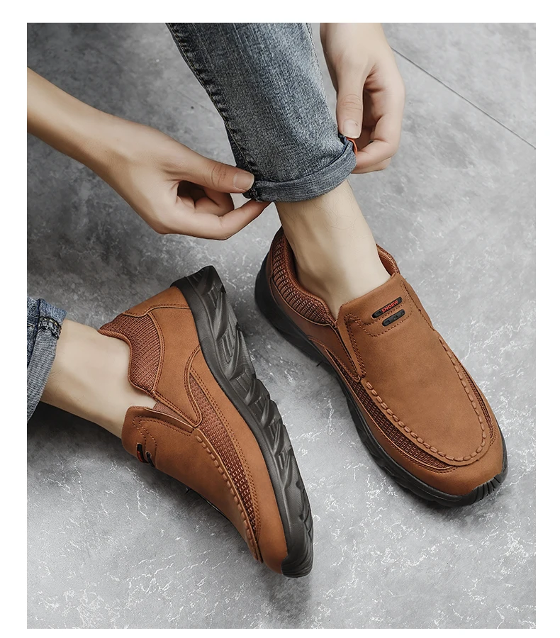 Männer Turnschuhe Licht Faulenzer Slip auf Casual Schuhe für Männer Bequeme Luxus Marke Männlichen Business Schuh Fahren Schuhe – Detail 9