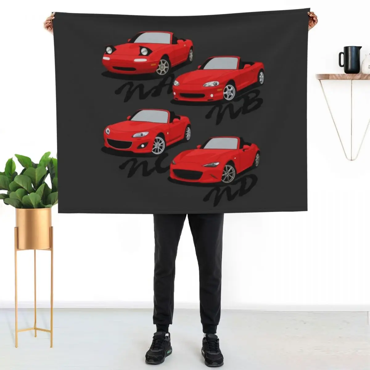 Miata Generations Throw Blanket Decorative Beds cosplay anime Hairy Blankets For Bed Warm Summer Blankets