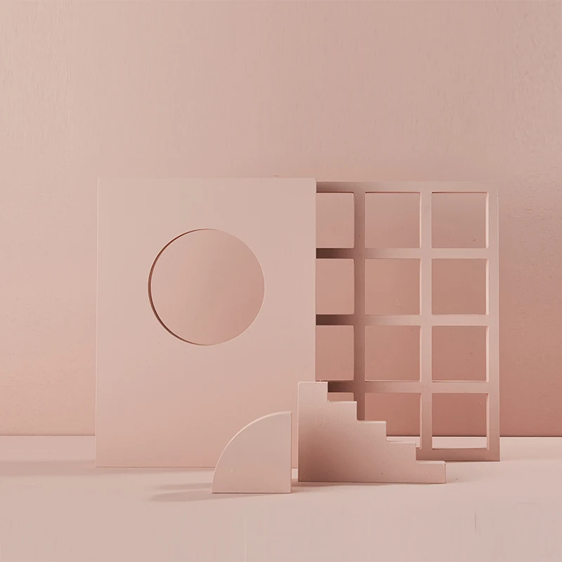 Puntelli fotografici INS cubo geometrico spazio sfondo parete Morandi colore puntelli decorativi