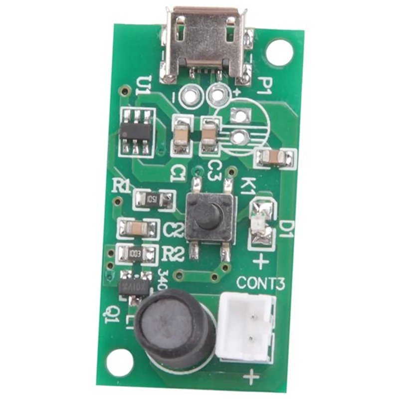 ABVI-16Pcs USB Mini Humidifier Mist Driver Circuit Board Fogger Atomization Film Atomizer Sheet DIY Kits