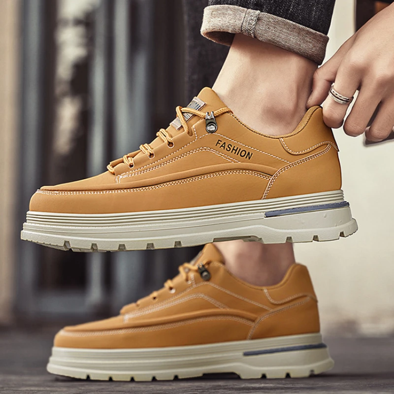 LiveDay ربيع الرجال حذاء كاجوال جودة عالية موضة في الهواء الطلق عدم الانزلاق الفاخرة الرجعية مصمم جولة تو Chaussure أرض الإنسان #1