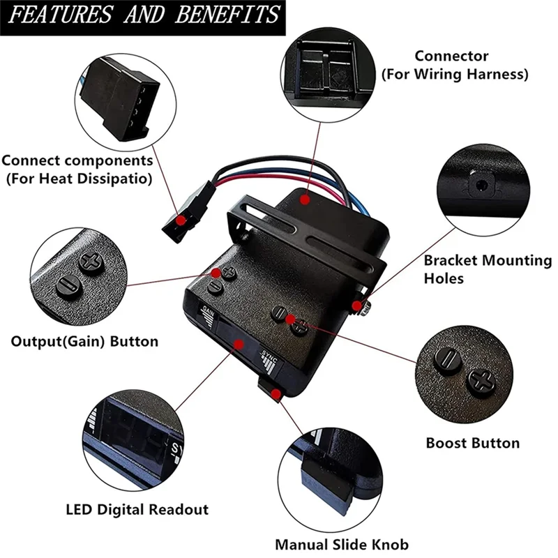 

Practical 8507111 Universal Trailer IV Digital Brake Control Module, Small Compact Design