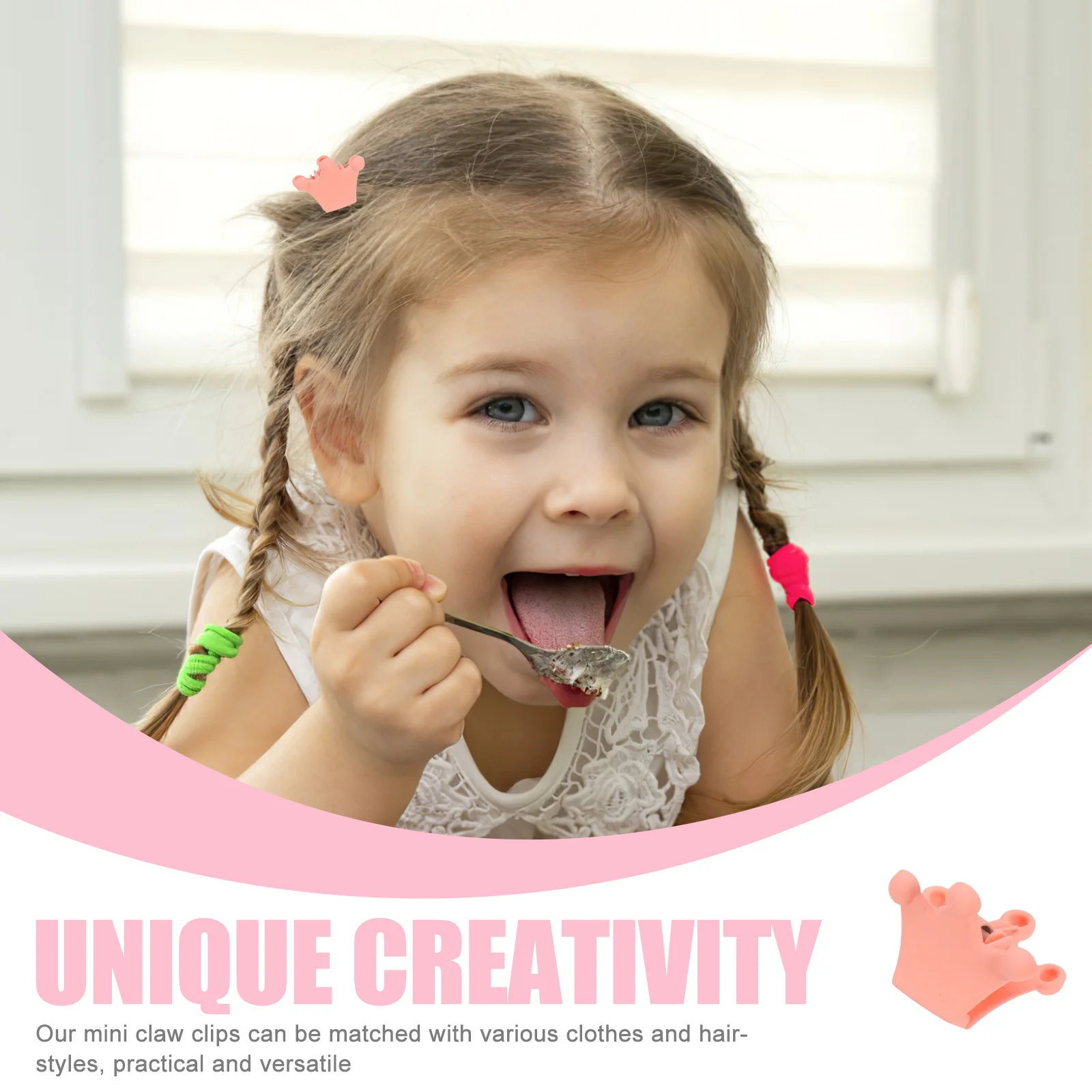 

20Pcs Mini Claw Clips for Small Hair Accessories Safe Resin Iron Durable Cute Design Versatile Matching Clothes