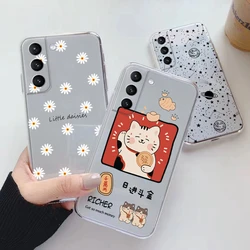 Case For Samsung Galaxy S23 S 23 Plus S23 Ultra S26 + Phone Cover Soft Shockproof Bumper Silicone Fundas Coque Cute Paint Clear
