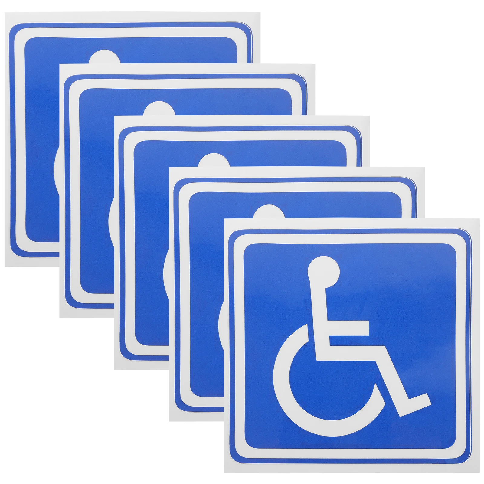 

5 Sheets Car Sticker Nail Stickers Disabled Wheelchair Symbol Decals Sign Adhesive The Self for Window