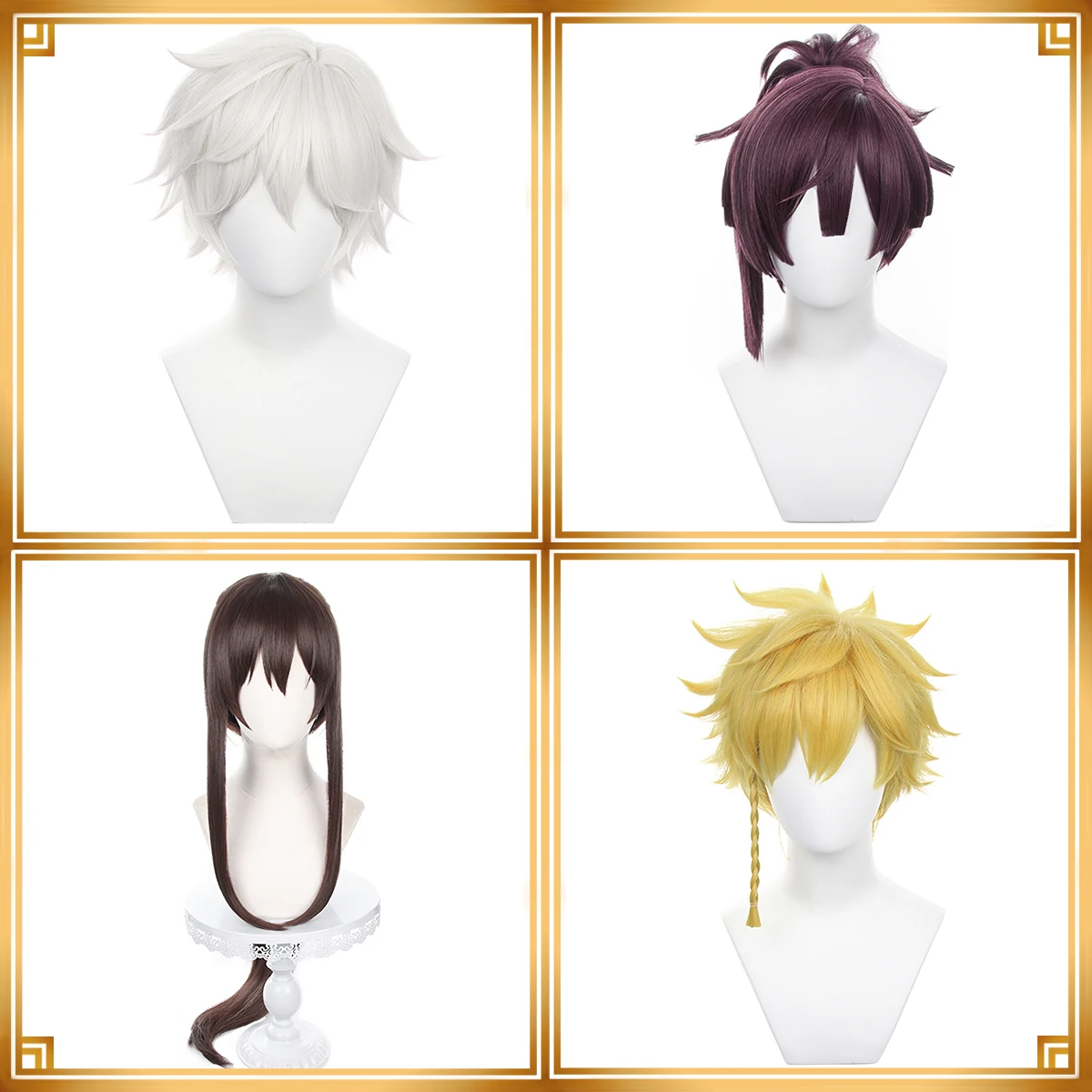 HOLOUN Jigoku Raku Hell's Paradise Anime Gabimaru Yuzuriha Yamada Asaemon Sagiri Shion Aza Chobei Cosplay Wig Rose Net Synthetic