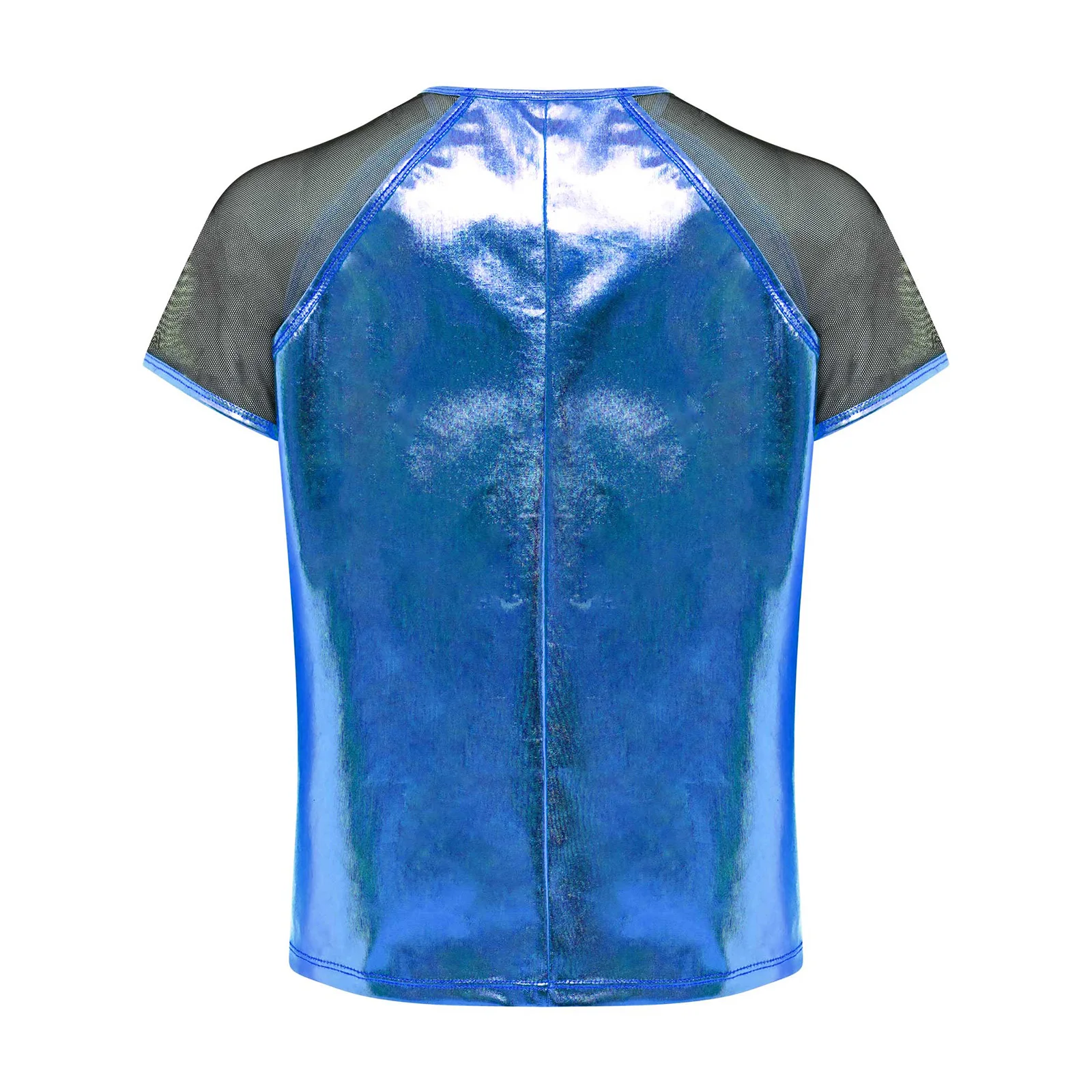 Детский костюм для джазового танца, музыкальный фестиваль, вечерние футболки для детей, девочек и мальчиков, металлическая одежда в стиле хип-хоп, футболки с короткими рукавами