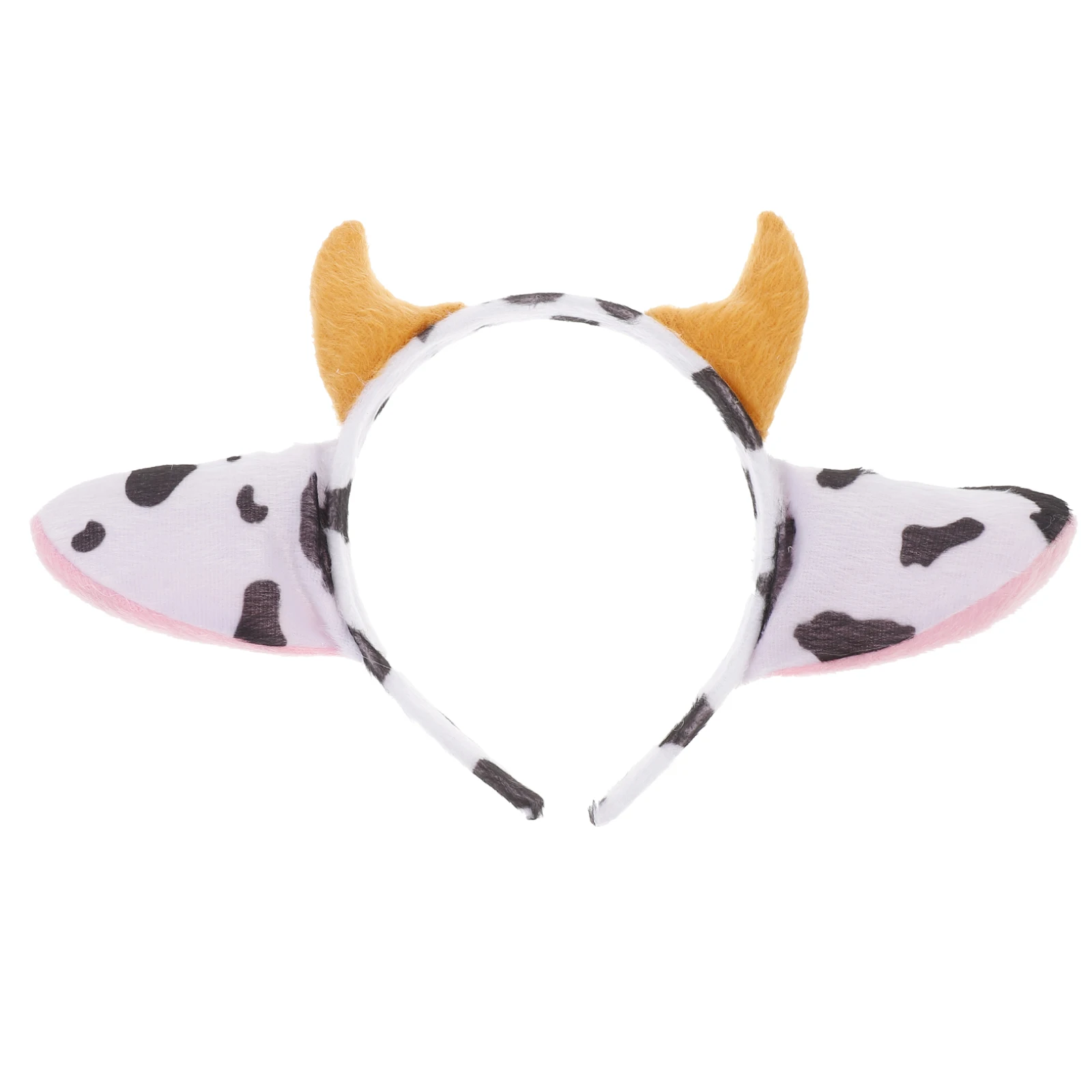 

Personalized Decor Cartoon Dairy Cow Ears And Horns Design Headband Hairhoop Hair Accessiores For Party Show Performance