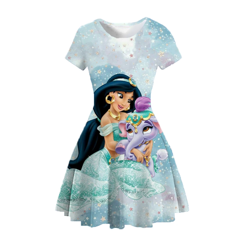 

Disney Jasmine Princess Collection Princess Dress Summer Toddler Kids Dress Girls Clothes Kids Casual Birthday Party Costumes