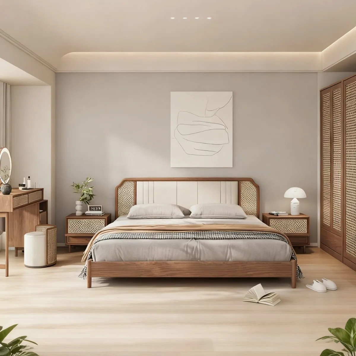 # Chinesisches Massivholz-Doppelbett mit Stauraum, Weißes Eschenholz, Moderner Einfacher Song-Stil, Anpassbar 1,8 M für Hauptschlafzimmer und Hochzeitszimmer