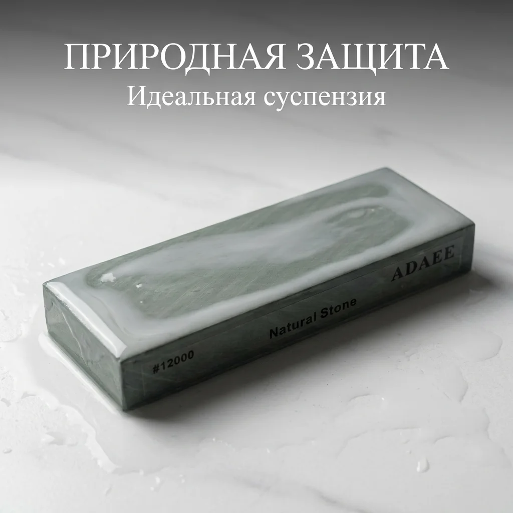Natural Water Stone 12000 Grit Xingzi 200X75X29Mm 1.22kg Slate for Sharpening Knives Razors Polishing