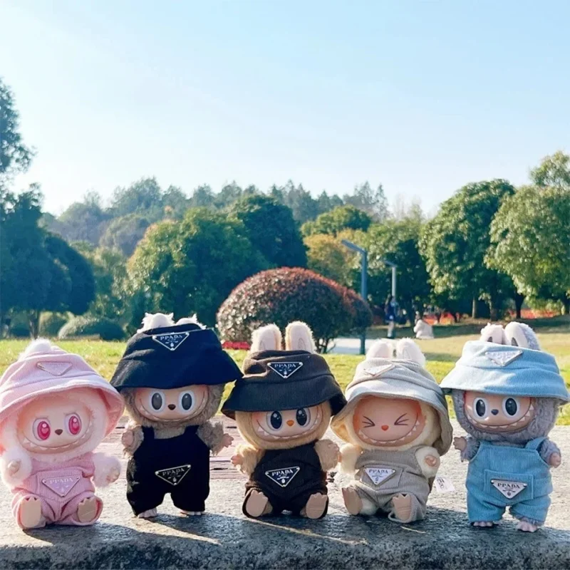 Zestaw ubranek dla lalek Labubu Corduroy Mini 2025, urocze kapelusze, ubrania, buty, akcesoria dla lalek winylowych, trening siedzenia, gry imprezowe, zabawki