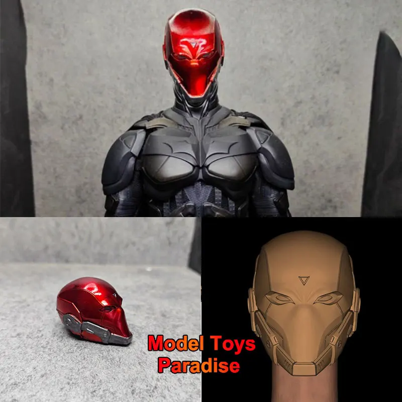 

Масштабная модель головы солдата 1/6: шлем Red Hood Sci-Fi, скульптура головы антигероя, подходит для 12-дюймовых фигурок.