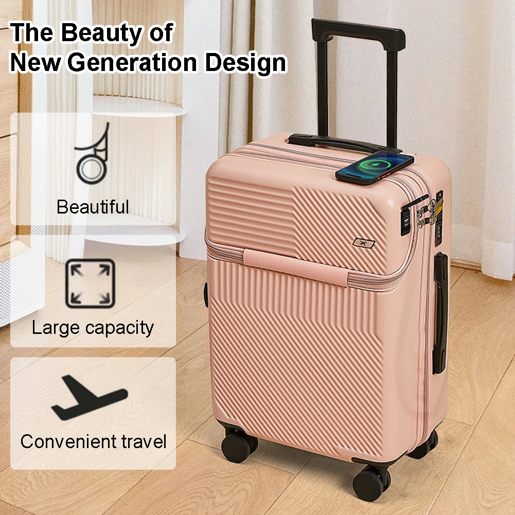 20 Inch Cabin Suitcase with Wheels Carry On Luggage Secure Password Lock Expandable Hardside Luggage for Getaways Business Trips