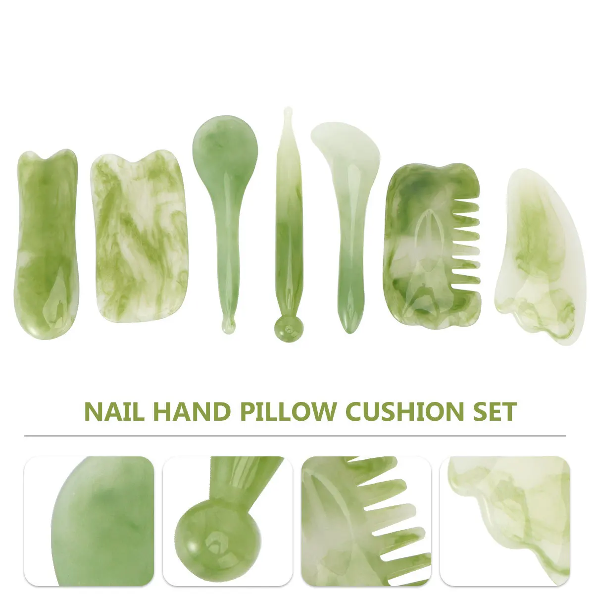 7Pcs Guasha Scraper Board High-Quality Durable Therapy Tool for Face Body Massage Relaxation Gift for Friends Family