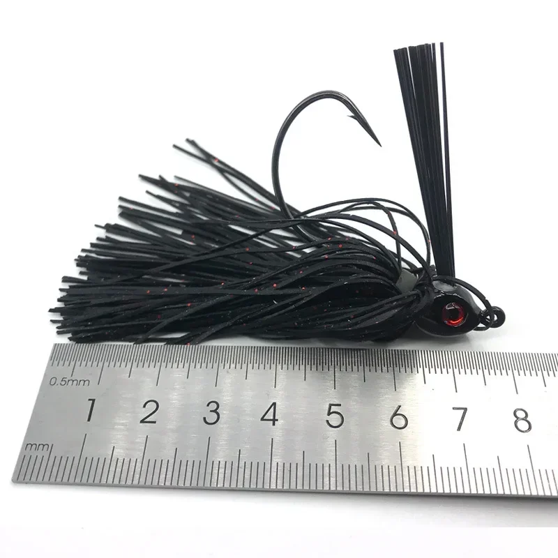 1PCS 7g 10g 14g Jig Weedless Football Jig Long CastingWeed Guard Trailer Keeper Premium SiliconeSkirts Heavy Duty and Sharp Hook