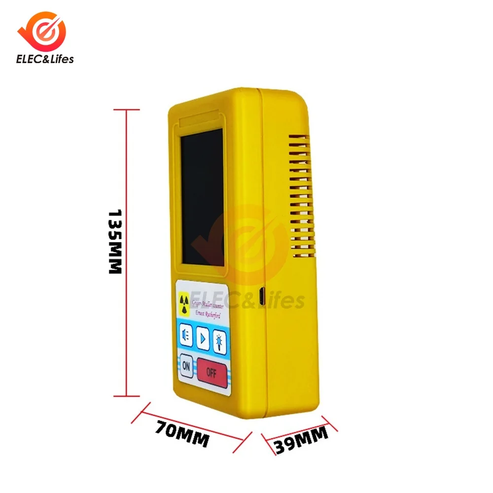 Imagem -03 - Contador Geiger de Águas Residuais Nucleares Dosímetro Pessoal Detector Beta Gama de Raio x Testador Radioativo Lcd