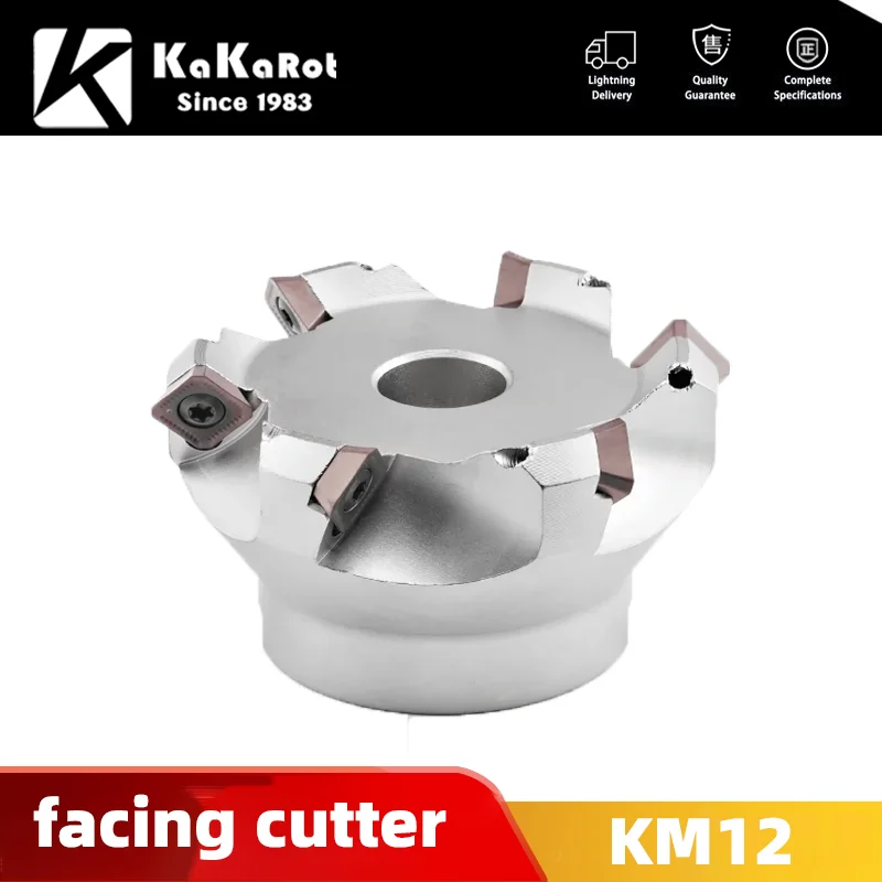 KaKarot KM Face Milling Cutter 50mm 63mm 80mm KM CNC Milling Tools For Inserts SEKT1204 Milling Machine Tool Holder For Multifix