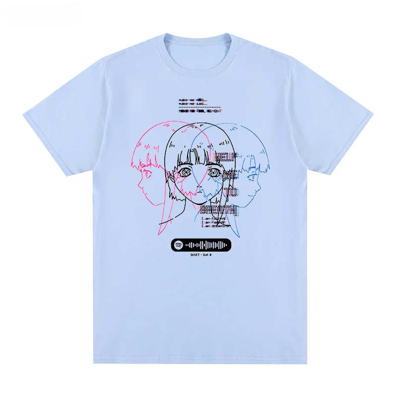 Serial Experiments Lain Classic Japanese Glitch Aesthetic Manga Anime T-shirt Cotton Men T Shirt New TEE TSHIRT Womens Tops