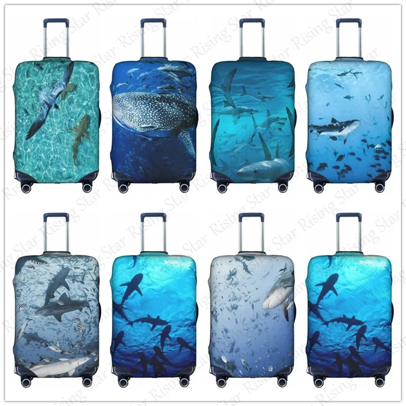 

Thick Elastic Luggage Protective Cover Zipper For 18-32 inch Bag Suitcase Cover Travel Accessories Ocean Animal Shark