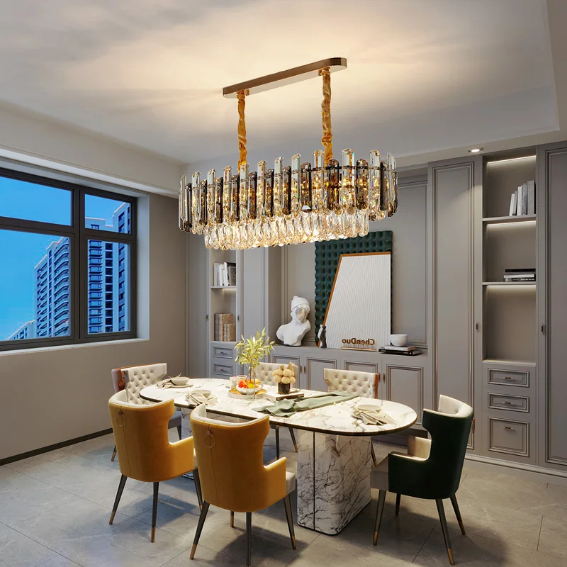 

Роскошные хрустальные светодиодные светильники для украшения дома, подвесные светильники для гостиной, подвесные светильники для столовой, внутреннее освещение